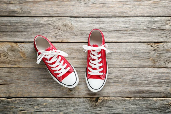 Pair of red sneakers — Stock Photo, Image