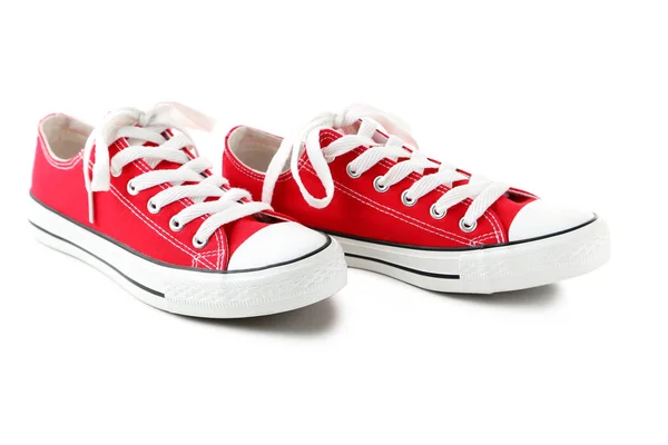 红色运动鞋的搭配 — 图库照片