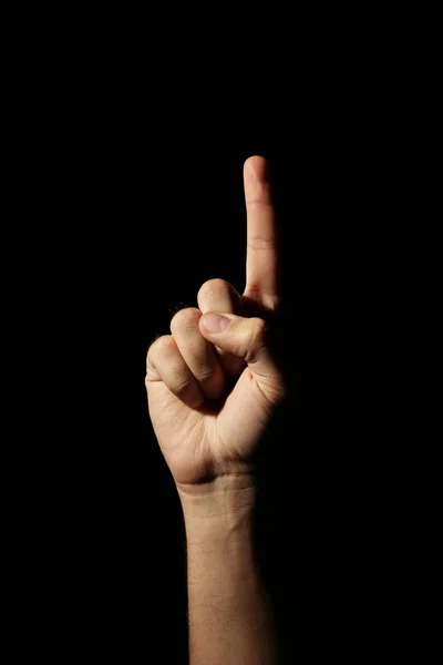 Mano masculina señalando con dedo —  Fotos de Stock