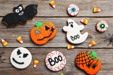 Taze Cadılar Bayramı gingerbread çerezleri