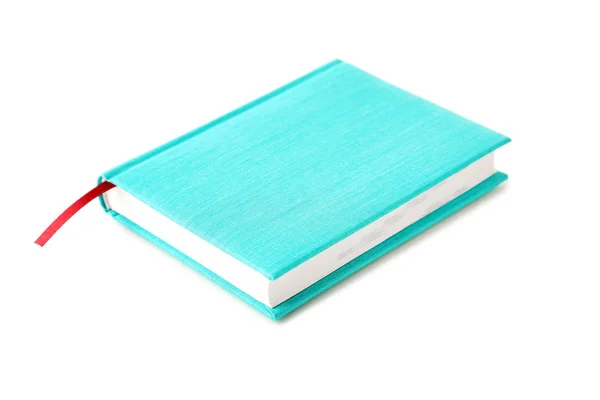 Cuaderno azul aislado sobre un blanco — Foto de Stock