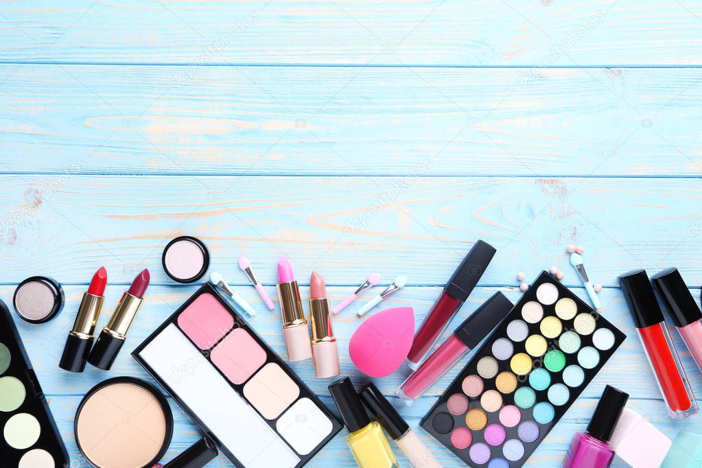 Different makeup cosmetics
