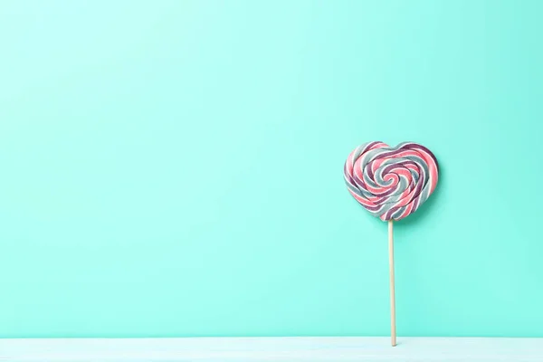 Lieve hartvormige lollipop — Stockfoto