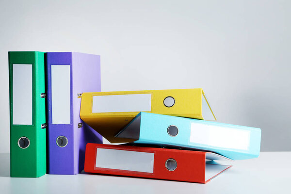 Colorful office folders
