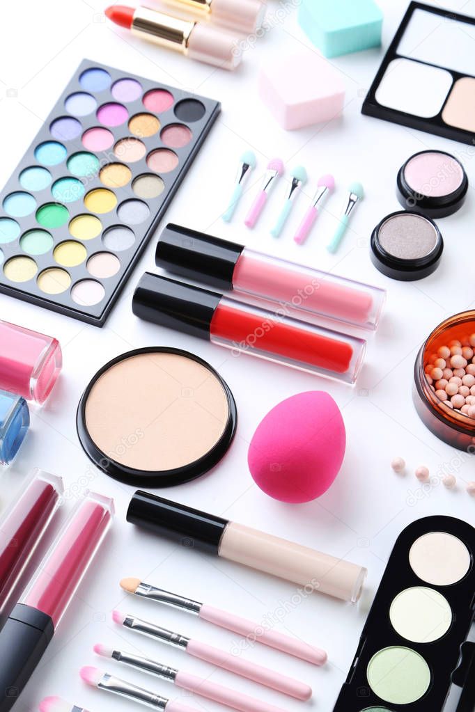 Different makeup cosmetics