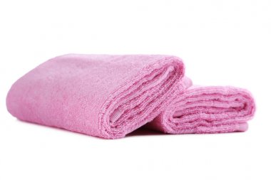 Beyaz üzerine pembe havlu