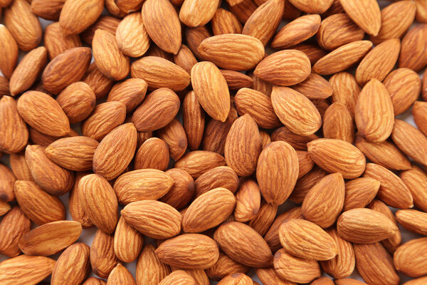 Heap of fried almonds 