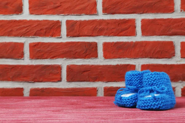 Botas de bebê azul — Fotografia de Stock