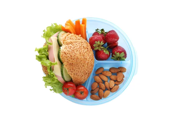 School lunch in box — Stock Photo, Image