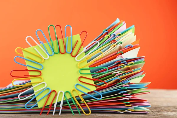 Stack of colored papers — Stock Photo, Image