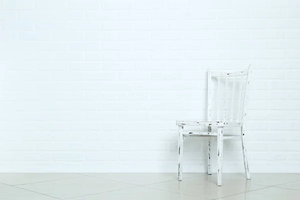 White wooden chair — Stock Photo, Image