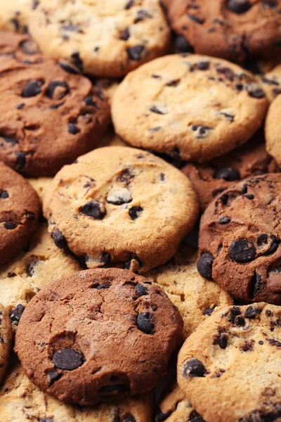 초콜릿 칩 쿠키 배경 — 스톡 사진