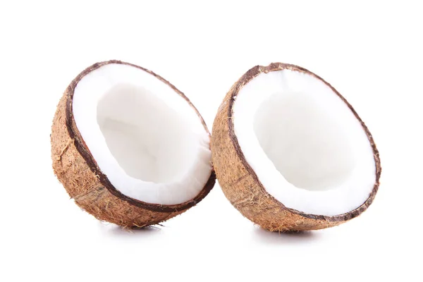 Половина кокоса изолирована — стоковое фото