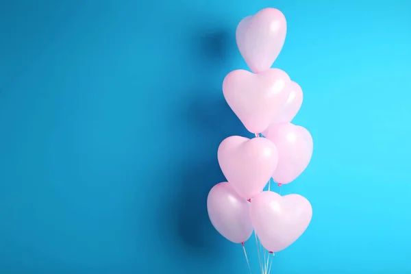 Rosa hjärta ballonger — Stockfoto