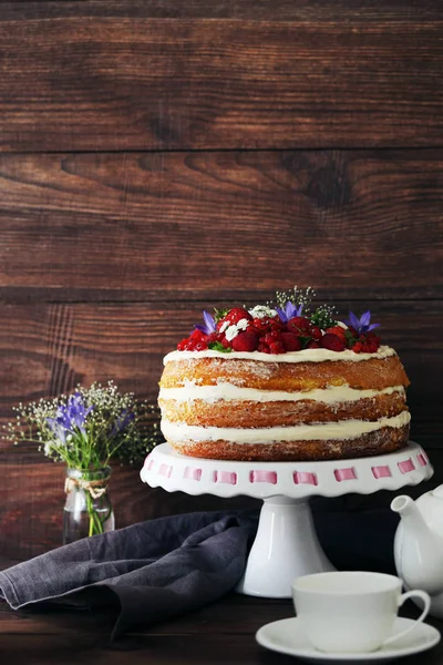 Bolo de biscoito delicioso — Fotografia de Stock