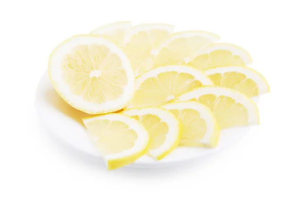 Cytryna na talerzu — Zdjęcie stockowe