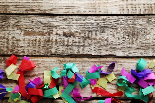 Colored confetti on a table — Stock Photo, Image