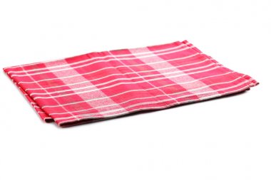 beyaz üzerine katlanmış peçete 