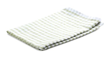 beyaz üzerine katlanmış peçete