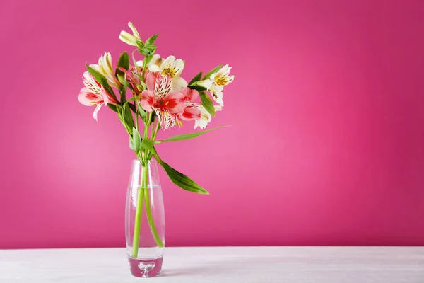 Różowe kwiaty alstroemerii — Zdjęcie stockowe