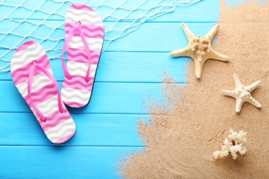 Parlak Flip flop ahşap tablo