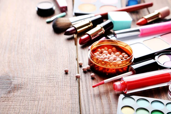 Maquiagem cosméticos e acessórios — Fotografia de Stock
