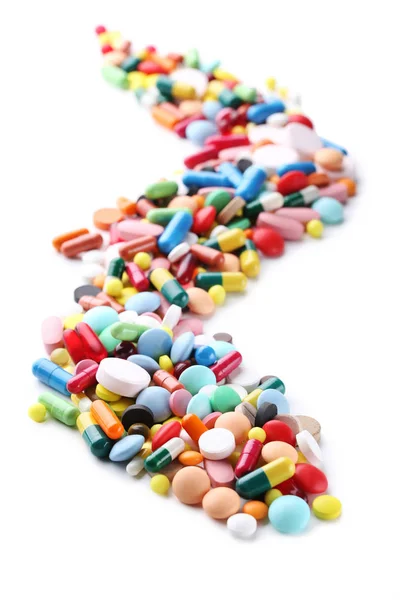 Altura de pílulas médicas — Fotografia de Stock