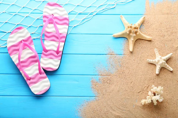 Parlak Flip flop ahşap tablo