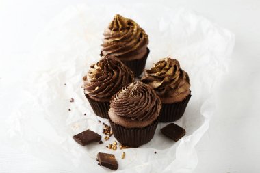 ile krem çikolata Cupcakes