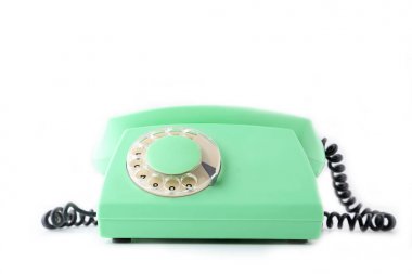 Yeşil retro telefon