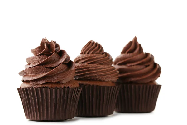 Cupcakes mit Schokoladencreme — Stockfoto