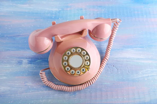 Pink retro telephone — Stock Photo, Image