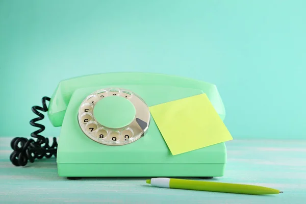 Verde telefono retrò — Foto Stock