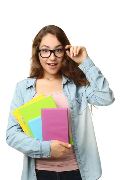 Studente ragazza con libri — Foto Stock