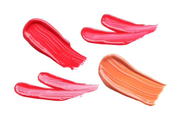 Kolase dari lip gloss smears — Stok Foto