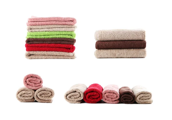 Collage de toallas en blanco —  Fotos de Stock
