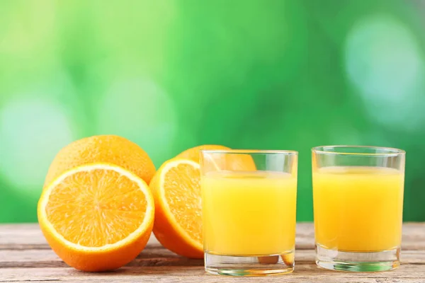 Glasses of orange juice — Stock Photo, Image
