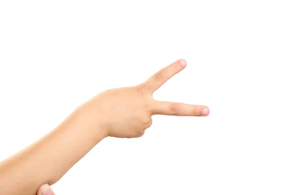 Child hand gesturing sign — Stock Photo, Image