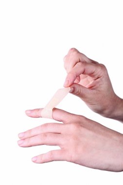 Parmağına tıbbi sıva 