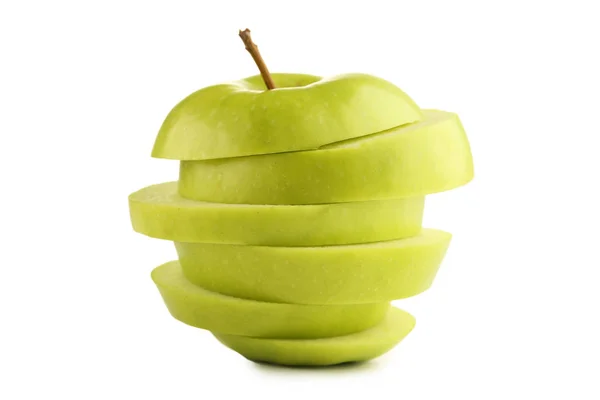 Sliced green apple — Stock Photo, Image