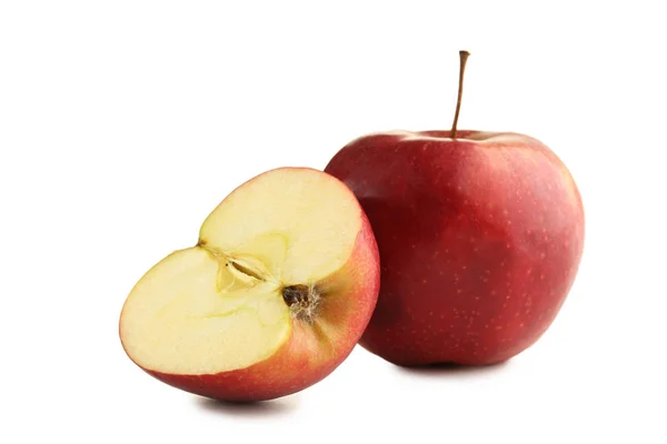 Czerwone jabłka na biały — Zdjęcie stockowe
