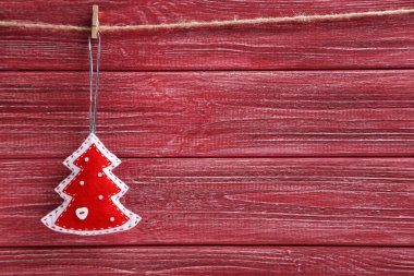 Noel dekorasyon ip üzerinde 