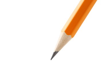 Beyaz arkaplanda sarı kalem