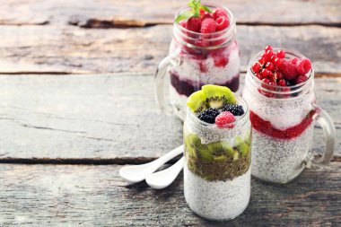 Chia pudingi çilek ile  