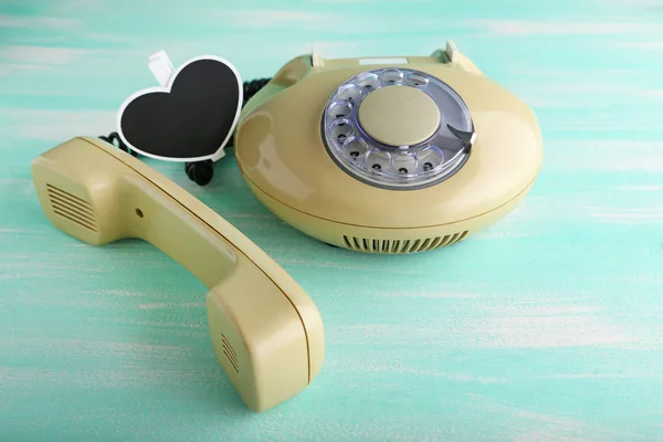 Beżowy telefon retro — Zdjęcie stockowe
