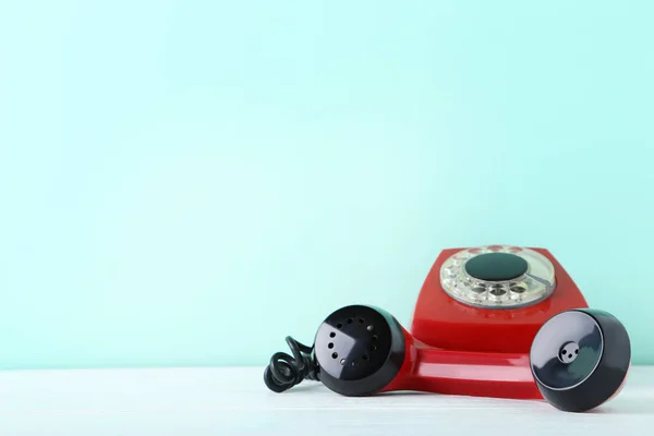 Telefone retro vermelho — Fotografia de Stock