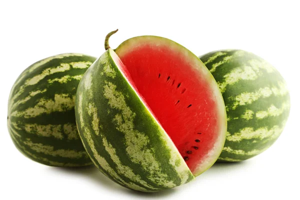 Vattenmeloner isolerad på vit bakgrund — Stockfoto