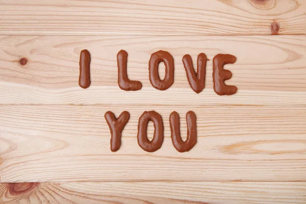 I Love You napsal čokoládové cookies — Stock fotografie