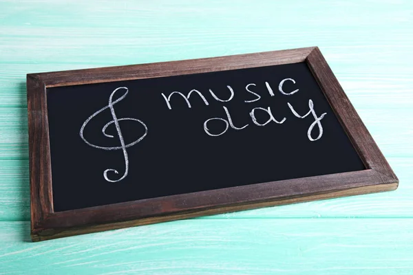 Napis dzień muzyki — Zdjęcie stockowe