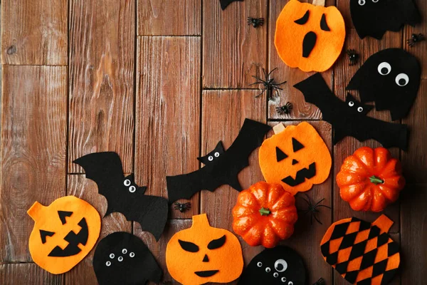 Halloween bats, ghosts and pumpkins — Stock Photo, Image